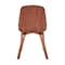 Armen Living Brinley Black Faux Leather and Walnut Wood Dining Room Accent Chair LCBNSIWABL - alternate 3